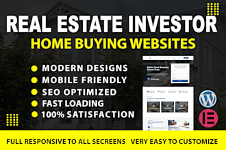 create home buying website for real estate investor or lead generation website