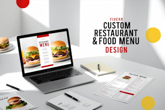 design attractive restaurant menu, food menu and custom menu