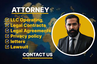 draft legal agreement, contract, documents, lawsuit,llc operating agreement ,nda