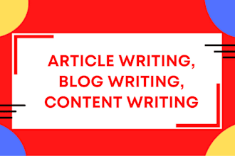 do the article writing