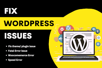 fix wordpress issues, errors and bugs