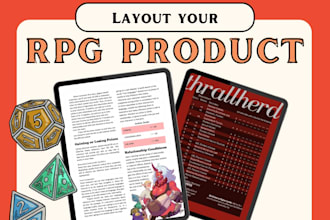 layout your fantasy rpg product or content