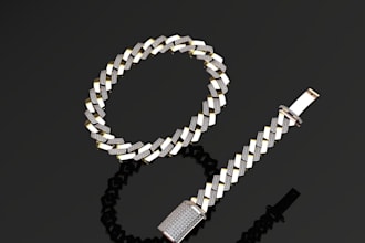 custom 3d cuban link chain design for printing and production