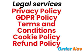 write privacy policy, gdpr policy, terms and conditions, cookie, refund policy