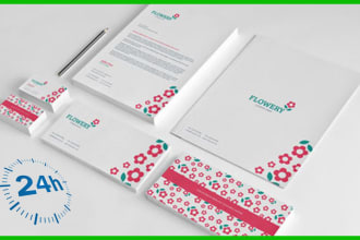design business card, letterhead or stationary 24h