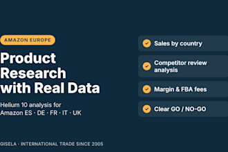 do amazon product research for amazon europe with helium 10