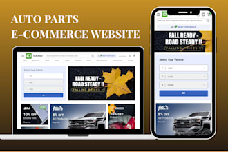 design auto parts shopify store automotive website tyre wheel dropshipping store