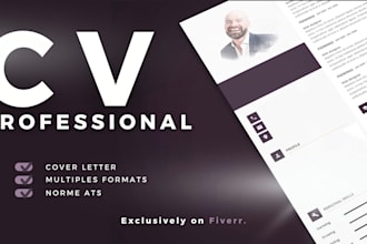 provide a professional resume design and cv template