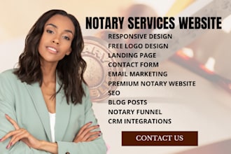 build notary website, notary landing page, notary website