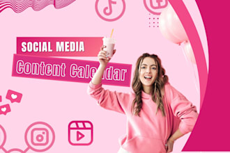 be your social media marketing manager and create social media content calendar