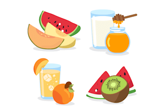 Top 5!  design flat vector illustrations