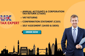 file UK vat returns, corporation return ct600, confirmation statement and sa100
