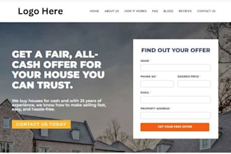 create real estate investor and lead generation website
