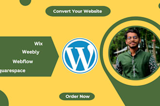 convert, clone, or transfer wix, webflow, weebly sites to wordpress