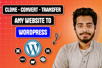 clone convert transfer from webflow squarespace ai joomla or wix to wordpress