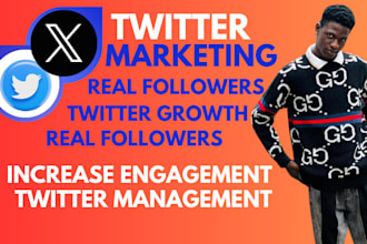 organic growth for project to get followers and twitter marketing for management