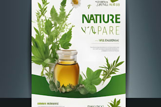 professional herbal product flyer design