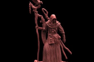 be 3d sculpter,dnd,ttrpg miniature,wotc character art,stl file,fdm printer,bjd