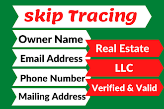 do skip tracing for llcs inc trust and business owners with contacts