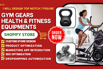 design sport wears gym health fitness gear yoga products shopify store website