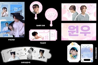 design a kpop banner event or project or merch for you