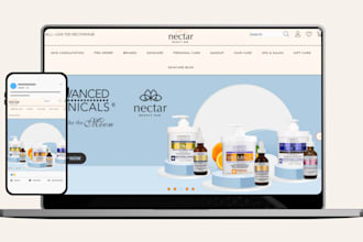 private label skin care shopify store skin care, spa store skin care website