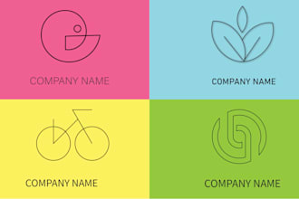 do premium minimalist line art logo design