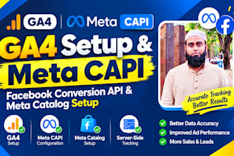 setup ga4, meta facebook conversion API, meta catalog