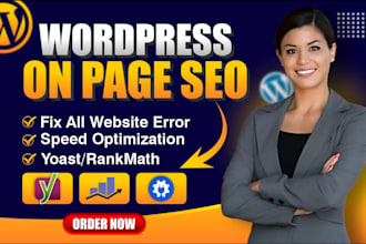 optimize your wordpress onpage SEO with yoast  or rankmath