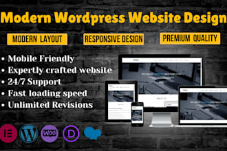 create a modern and responsive wordpress website design