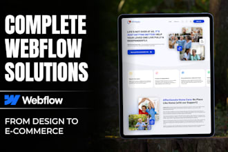 provide webflow design, customization, cms, SEO, and ecommerce