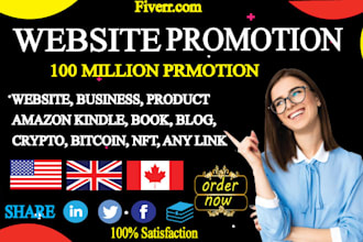 promote your any business website amazon product book blog crypto game any link