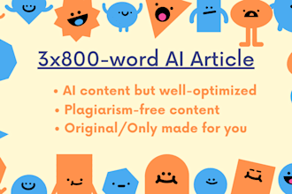 write 3x800word ai content