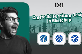 create 3d furniture design in sketchup