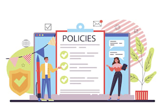 develop policy manuals and sops