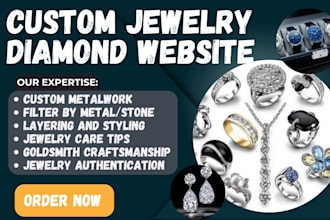 design custom jewelry earrings necklaces diamond watches goldsmith shop website
