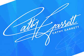 artfully design a handwritten logo, scripted, cursive signature, and autograph