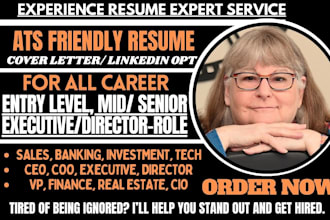 write resume for sales, marketing, finance, tech sales, investment, realtor, sdr