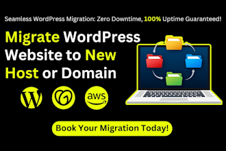 move, transfer or migrate wordpress website to  new host or domain
