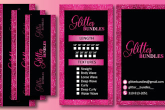 design bundle wraps and hang tags for hair  business
