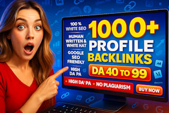 create high da pa SEO friendly profile backlinks