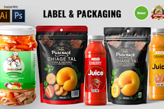 creative pouch box and label design for food cosmetic and packaging solutions