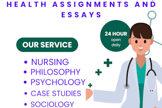 handle sociology, psychology, nursing, case studies, and philosophy