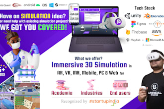 create stunning 3d simulation for VR, PC, webgl, mobile in unity engine