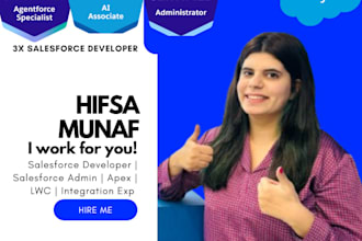 be salesforce developer, admin, apex , lwc, integration exp