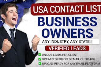develop a b2b contact list of USA business owners