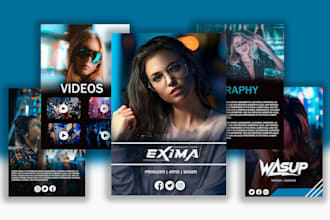 design media kit, press kit, one sheet, flyer, epk