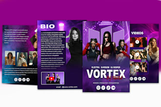 design media kit, press kit, one sheet, flyer, epk