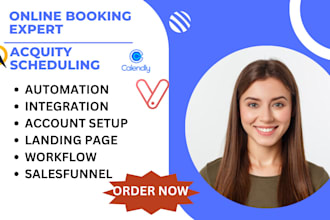setup acuity scheduling, square, calendly, vagaro, squarespace, fresha website