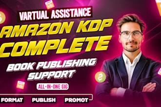 amazon KDP virtual assistant for book publishing and KDP support